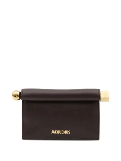 Jacquemus Women Small Rond Carré Clutch In Brown