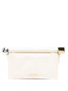 Jacquemus Small Rond Carré Clutch In Neutral