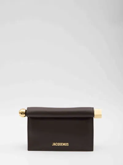 Jacquemus Women Small Rond Carré Pouch In Brown