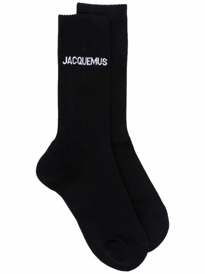 Jacquemus Women Socks With Inlay In Black