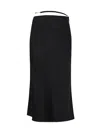 Jacquemus Logo Plaque Midi Skirt