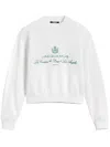 Jacquemus White Sweater With Logo Embroidered On The Front And Short Design In Cotton Woman