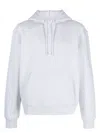 Jacquemus Organic Cotton Embroidered Hooded Sweatshirt In Grey