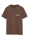 Jacquemus Ribbed Collar Crew-neck T-shirt In Cotton In Brown