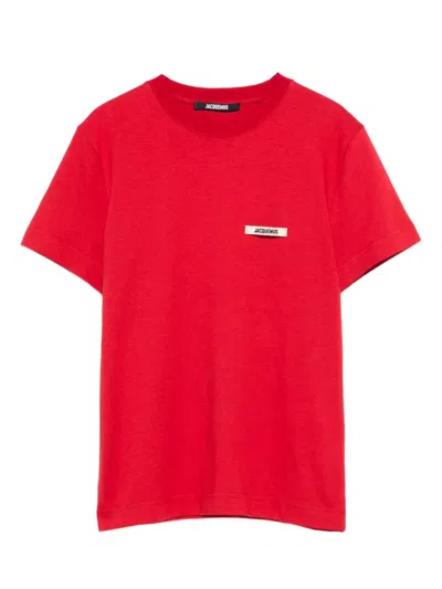 Jacquemus The Gros Grain Short-sleeve T-shirt In Red