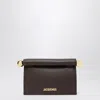 Jacquemus Round Clutch Bag Shoulder Strap In Brown