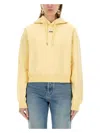 Jacquemus The Sweatshirt With Grosgrain Hood In Yellow