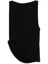 Jacquemus Le Haut Peplo Black Top With Square Neck And Cut-out On The Side In Viscose Blend Woman