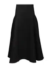 Jacquemus Triangle Midi Skirt Flared Hem In Black