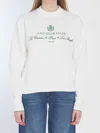 Jacquemus White Sweater With Logo Embroidered On The Front And Short Design In Cotton Woman