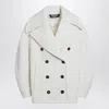 Jacquemus White Wool Double-breasted Coat Women In White