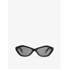 Jacquemus Womens Black Jac42c1sun Bambino Diamond-frame Acetate Sunglasses In Black