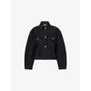 Jacquemus La Veste De Nimes Black Jacket With Rear Belt In Denim Woman In Black