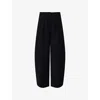 Jacquemus Le Pantalon Ovalo Pleated Wide-leg Trousers In Black