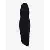Jacquemus Womens Black Piazza Draped Stretch-woven Maxi Dress Xs In Black