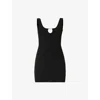 JACQUEMUS WOMENS BLACK SIERRA RIBBED-KNIT MINI DRESS