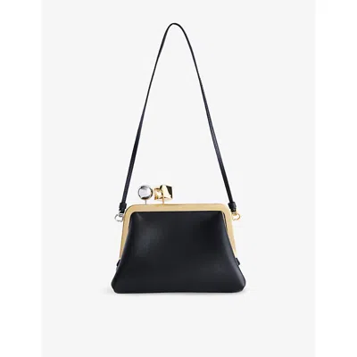 Jacquemus Womens Black The Berlingot Leather Shoulder Bag