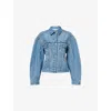 Jacquemus Classic Cotton Denim Jacket With Tailored Hem And Chest Pockets In Blue