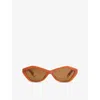 Jacquemus Womens Brown Jac42c10sun Bambino Diamond-frame Acetate Sunglasses In Brown