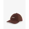 Jacquemus Womens Brown La Casquette Gadjo Logo-plaque Cotton Baseball Cap In Brown
