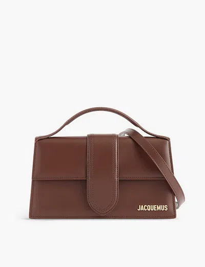 JACQUEMUS WOMENS BROWN LE GRAND BAMBINO LEATHER SHOULDER BAG