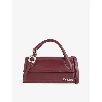 Jacquemus Womens Burgundy Le Chiquito Long Leather Top-handle Bag