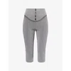 Jacquemus Womens Dark Grey Les Capri Stretch-knit Leggings In Gray