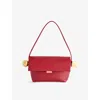 Jacquemus Spherical Embellishment Shoulder Bag With Top Handle In Red