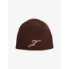 Jacquemus Le Bonnet Espiral Ribbed Wool Beanie In Brown