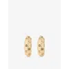 JACQUEMUS WOMENS GOLD / YELLOW THE BANANES METAL AND CUBIC ZIRCONIA STUD EARRINGS
