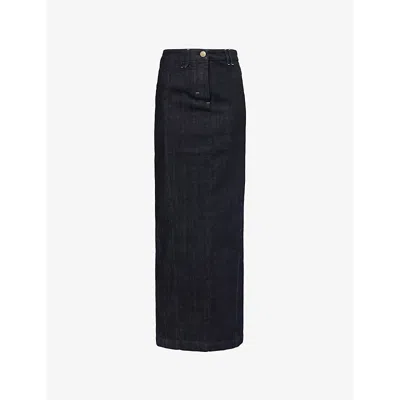 Jacquemus Womens Dark Navy La Jupe De-nîmes Crayon Denim Maxi Skirt