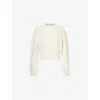Jacquemus Alpaca Wool Blend Cropped Pullover In Light Beige