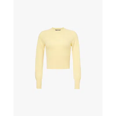 Jacquemus Womens Light Yellow La Maille Soglia Cashmere-blend Jumper