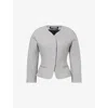Jacquemus Womens Light Grey La Petite Veste Wove Jacket In Gray