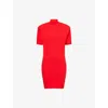 Jacquemus Womens Red La Robe Maille High-neck Wool Mini Dress In Red