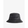 Jacquemus Womens Dark Grey Le Bob Embroidered-logo Wool Bucket Hat In Black