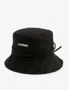 Jacquemus Le Bob Gadjo Drawstring Bucket Hat In Black