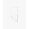 Jacquemus Square Neck Top Asymmetric Hem In White