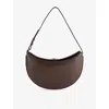 Jacquemus Womens Midnight Brown Le Petit Ovalo Leather Shoulder Bag