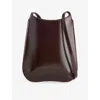 Jacquemus Womens Dark Burgundy Le Porte Telephone Bisou Leather Cross-body Bag In Burgundy