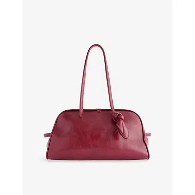 Jacquemus Womens Burgundy Le Turismo Leather Shoulder Bag