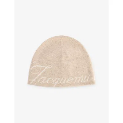 Jacquemus Womens  The Atelier Cashmere-wool Blend Beanie In Light Beige