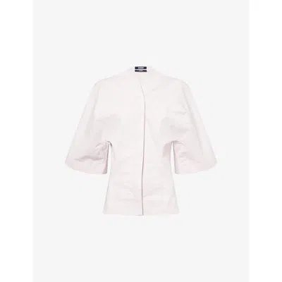 Jacquemus Womens Light Pink The Moisson Short-sleeve Cotton Shirt