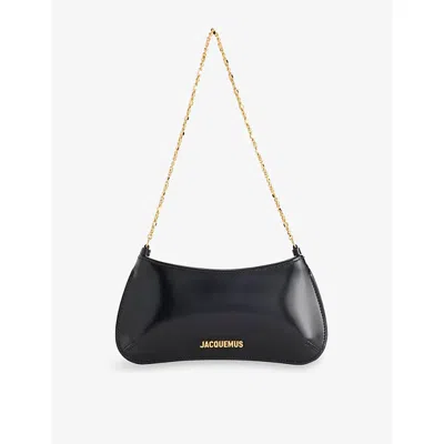 Jacquemus Womens  The Small Bisou Chaîne Leather Shoulder Bag In Black