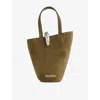 Jacquemus Womens Khaki The Bambola Small Suede Top Handle Bag In Brown