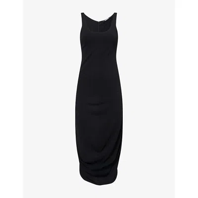 Jacquemus Womens La Regata Sleeveless Stretch-jersey Midi Dress Black