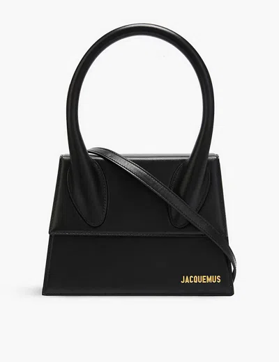 Jacquemus Womens Le Grand Chiquito Leather Top Handle Bag Black