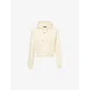 Jacquemus Womens Light Beige Le Hoodie Grosgrain-tab Cotton-jersey Hoody Xs In Gray