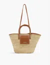 Jacquemus Light Brown 2 Le Panier Soleil Palm-leaf Tote Bag In Light Brown 2