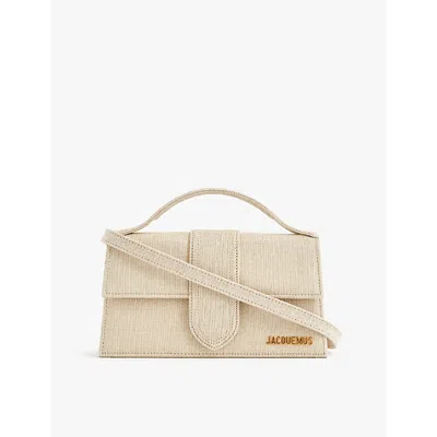 Jacquemus Womens Light Greige Le Grand Bambino Woven-blend Top-handle Bag